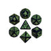 Call of Cthulhu Dice Set black & green - Red Goblin
