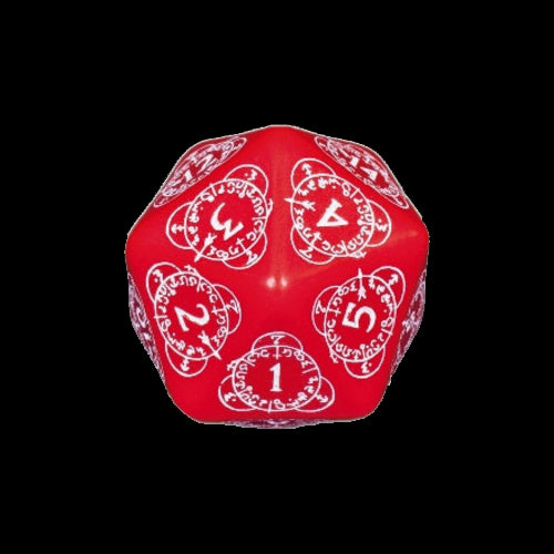 Q-Workshop Life Counter Die D20 red & white - Red Goblin