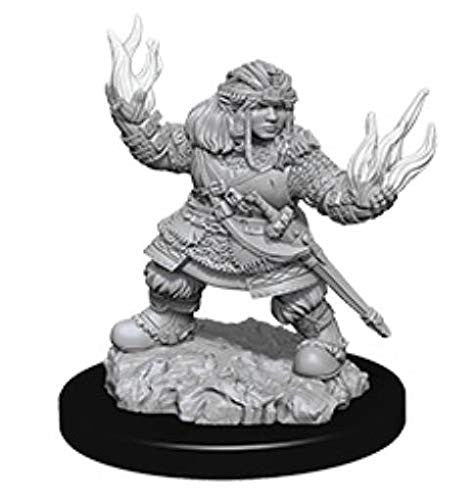 Pathfinder Unpainted Miniatures: Female Dwarf Summoner - Red Goblin