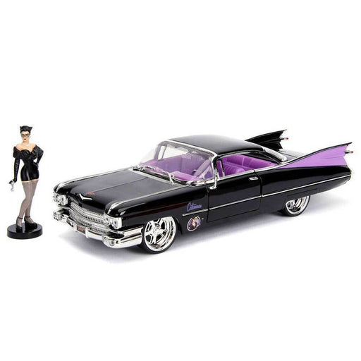 Figurina DC Bombshells Diecast Model Hollywood Rides 1959 Cadillac cu Figurina Catwoman - Red Goblin