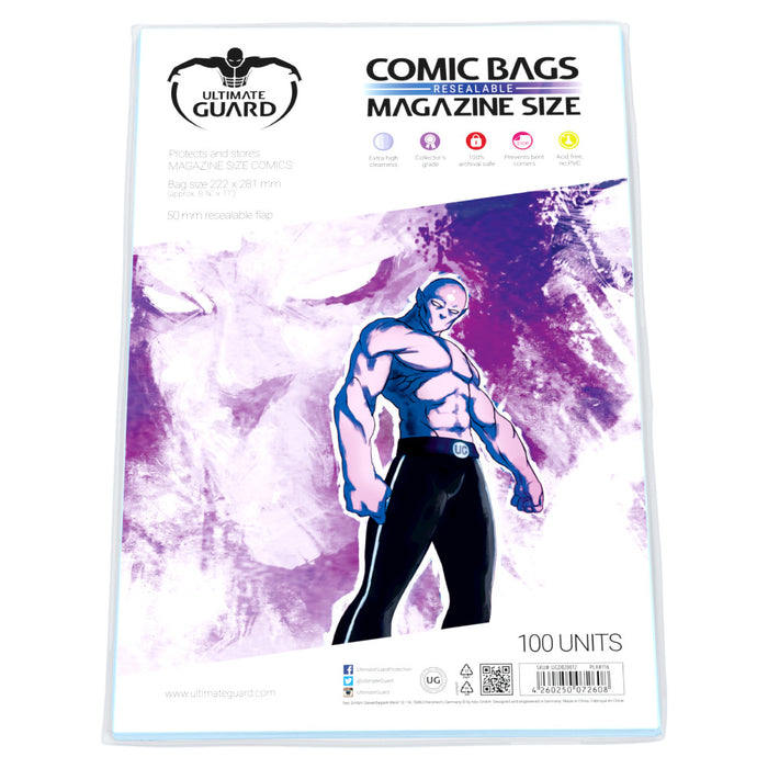 Ultimate Guard: Comic Bags - Magazine Size (resigilabile) (10) - Red Goblin