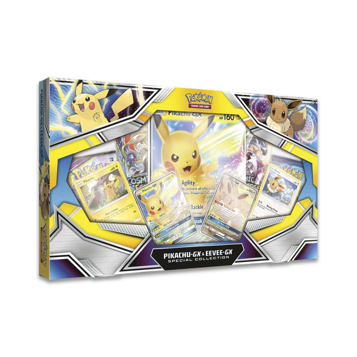 Pachet Pokemon Trading Card Game Pikachu-GX & Eevee-GX Special Collection - Red Goblin