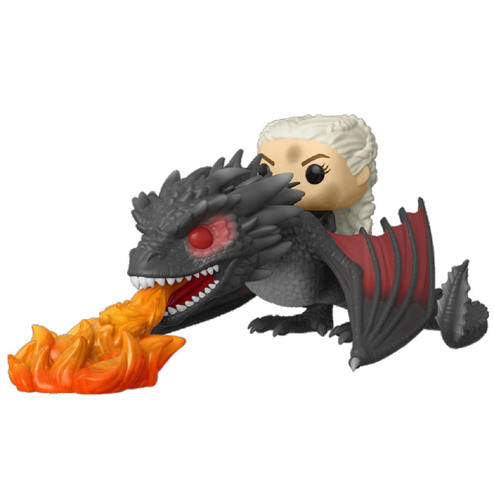 Figurina Funko Pop Rides Game Of Thrones Daenerys cu Drogon Scotand Flacari - Red Goblin