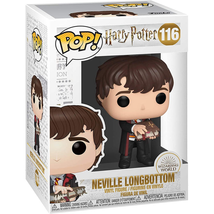 Figurina Funko Pop Harry Potter Neville with Monster Book - Red Goblin