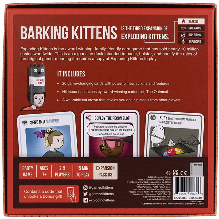Exploding Kittens Barking Kittens - Red Goblin