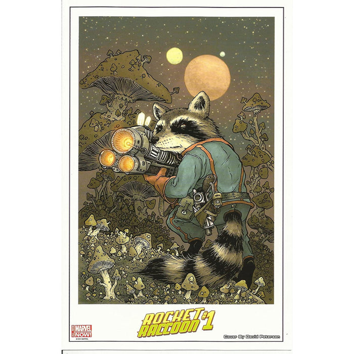 Rocket Raccoon Lithograph Art Print by David Petersen SDCC Comic-Con 2014 - Red Goblin