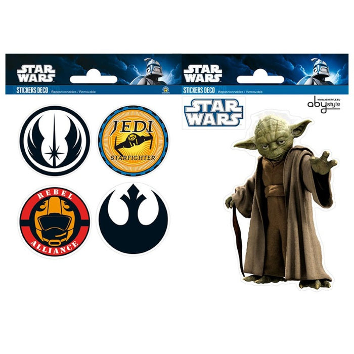 Stickere Star Wars 16x11 cm Yoda / Symbols - Red Goblin