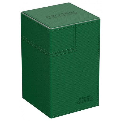 Cutie Depozitare Ultimate Guard Flip'n' Tray Deck Case 100+ Marime Standard XenoSkin Verde - Red Goblin