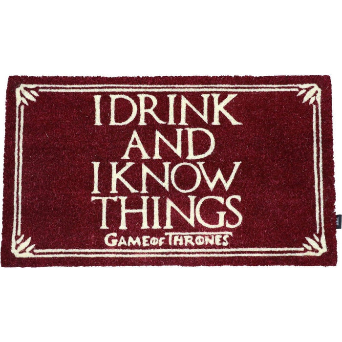 Covor Game of Thrones I Drink And I Know Things 43 x 72 cm - Red Goblin