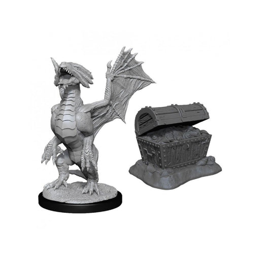 Miniaturi Nepictate D&D Nolzur's Marvelous Bronze Dragon Wyrmling & Pile of SeaFound Treasure (W13) - Red Goblin