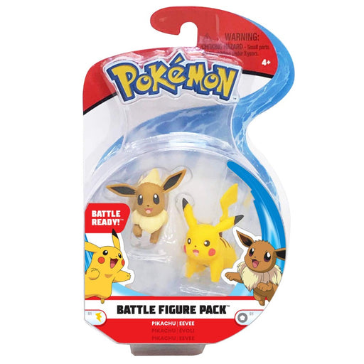 Set 2 Mini Figurine Pokemon Battle Eevee & Pikachu 5 cm - Red Goblin