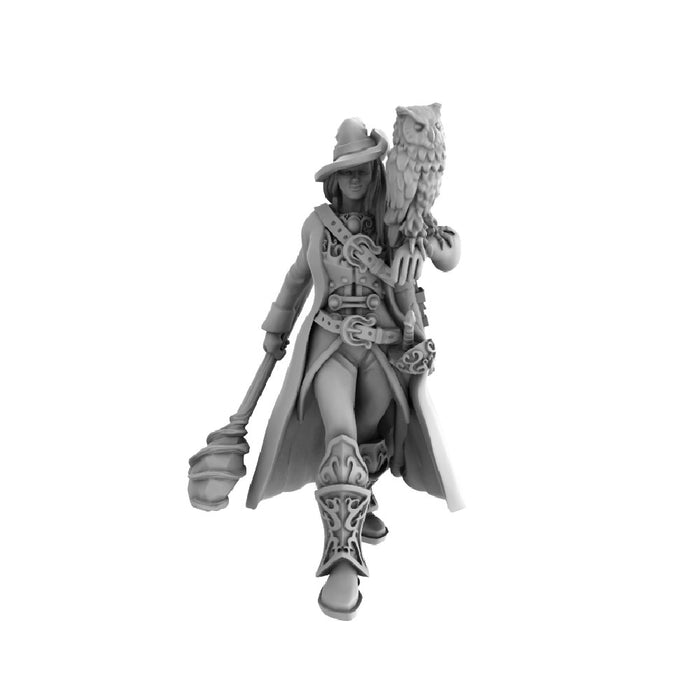 Miniatura Nepictata Battlemage with Owl Familiar - Red Goblin