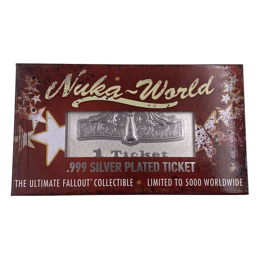 Fallout Nuka World Silver Plated Ticket - Red Goblin