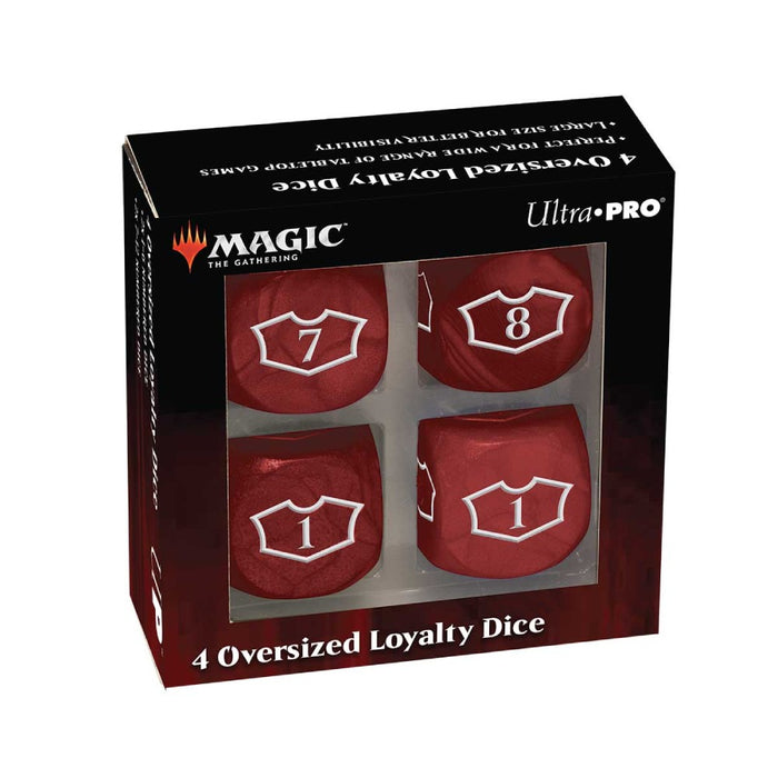 Set Zaruri Ultra Pro - Deluxe 22MM Mountain Loyalty Dice Set with 7-12 for Magic The Gathering - Red Goblin