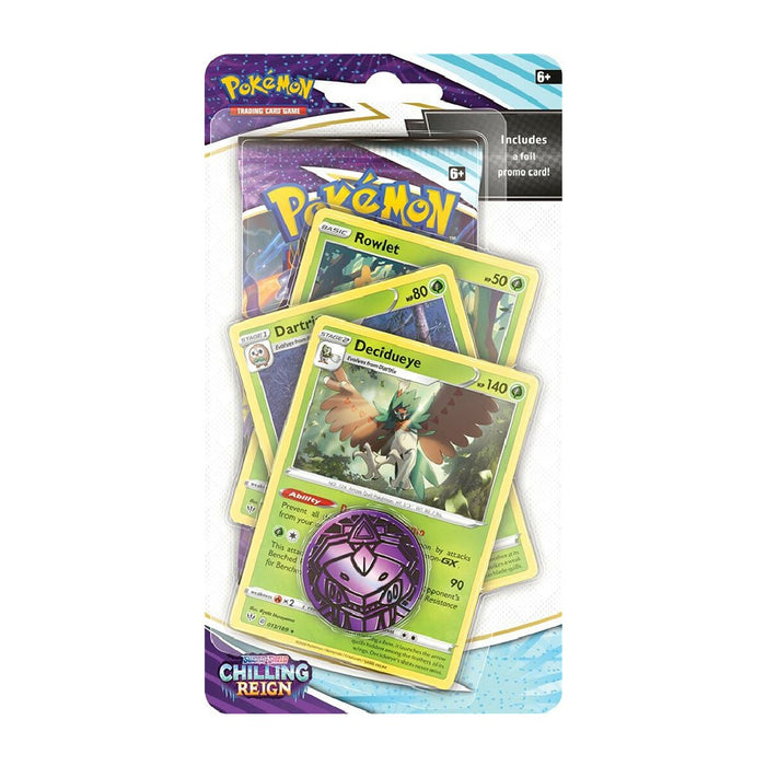Pokemon Trading Card Game Sword & Shield 6 Chilling Reign - Decidueye Premium Checklane Blister - Red Goblin