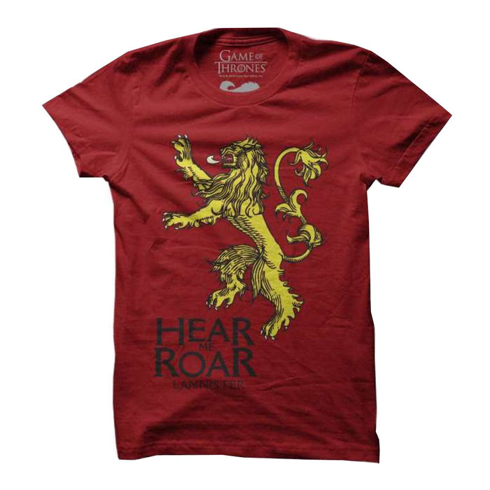 Tricou Game of Thrones Lannister Hear Me Roar T-Shirt - Red Goblin