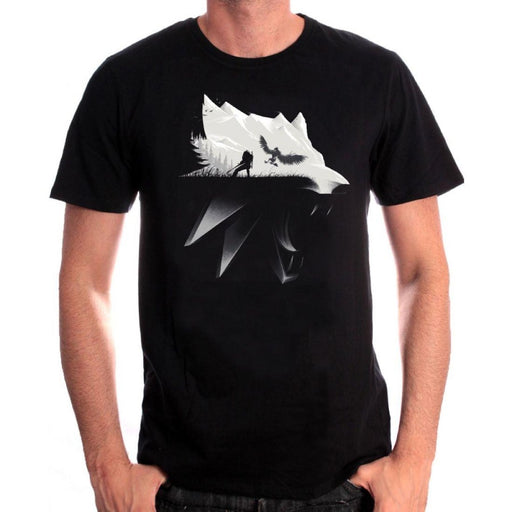 Tricou Witcher Wolf Silhouette - Red Goblin