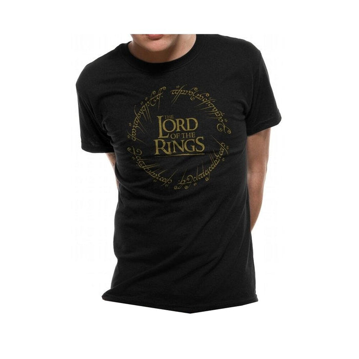 Tricou Lord of the Rings Golden Metallic Logo - Red Goblin