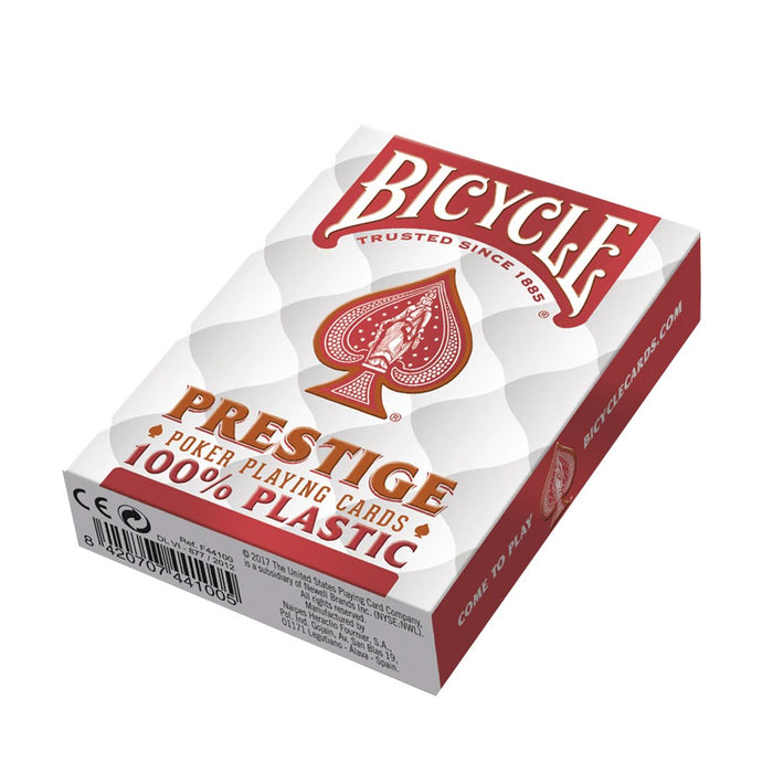 Carti de Joc Bicycle Prestige Jumbo Index 100% Plastic - Rosu - Red Goblin