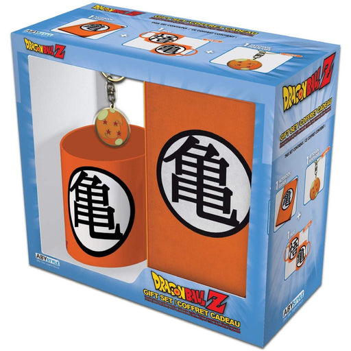 Set Cadou Dragon Ball - Cana 320 ml + Breloc + Notebook Kame Symbol - Red Goblin