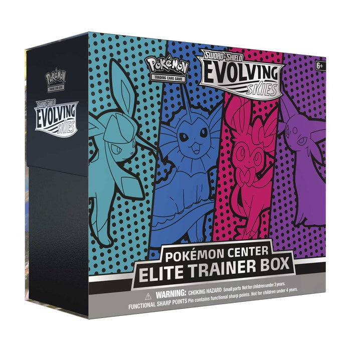 Pokemon Trading Card Game Sword & Shield - Evolving Skies - Elite Trainer Box - Sylveon, Espeon, Glaceon & Vaporeon - Red Goblin