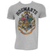 Tricou: Harry Potter - Hogwarts Crest (gri) - Red Goblin